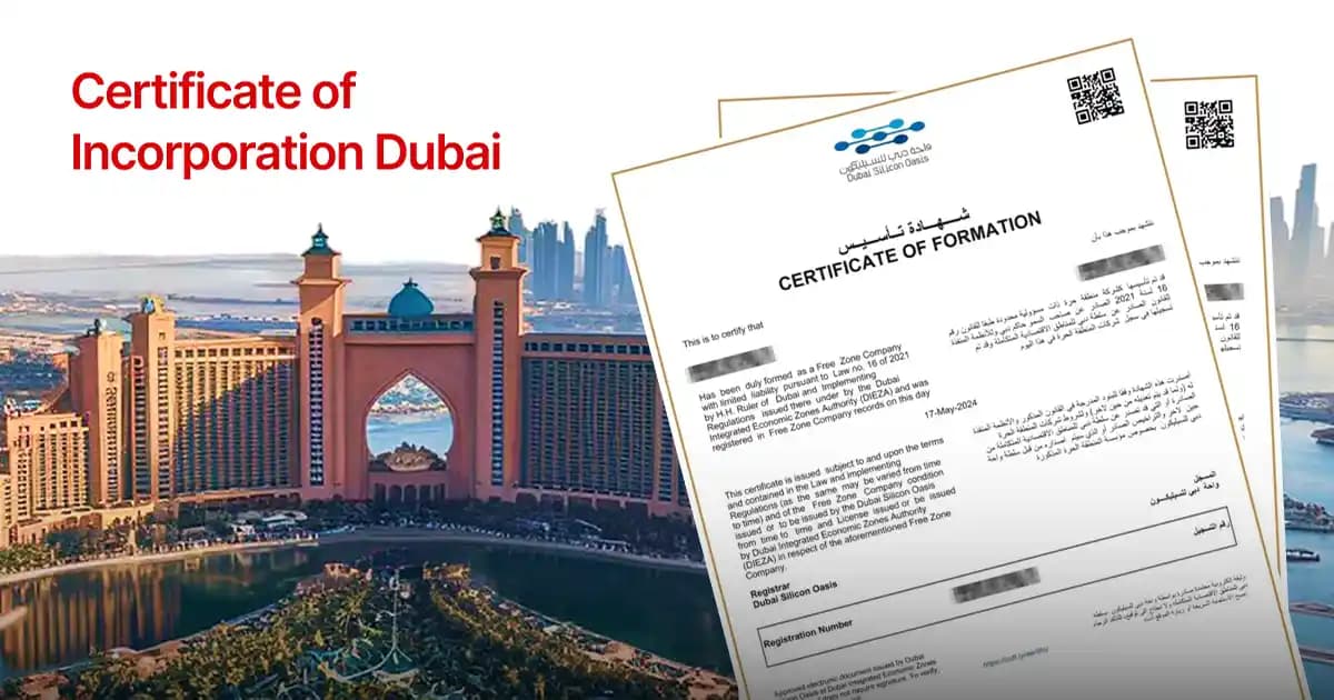 Certificate of Incorporation in Dubai: Complete Guide (2026)