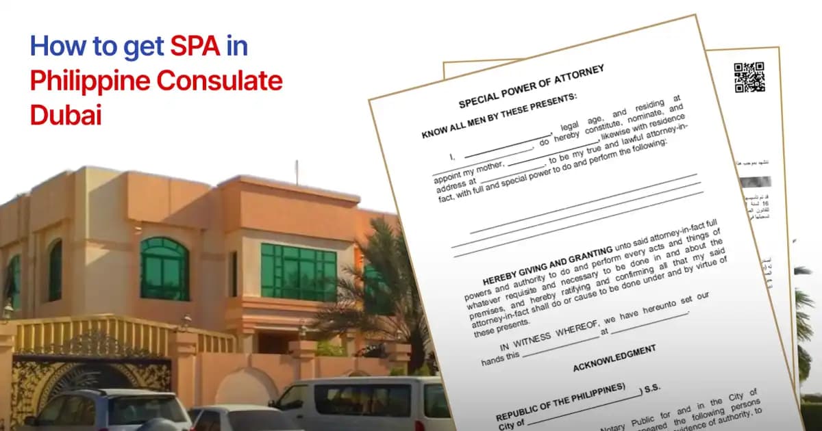 Special Power of Attorney – Philippine Consulate in Dubai